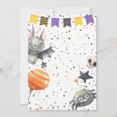 ボーイハロウィーン誕生日衣装パーティー 招待状 (裏面)