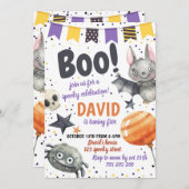 ボーイハロウィーン誕生日衣装パーティー 招待状 (正面/裏面)