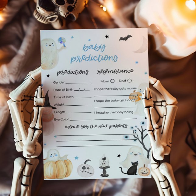 ボーイハロウィーン赤ちゃんシャワーベビー予測ゲーム (A Little Boo Baby Shower Baby Predictions Game)
