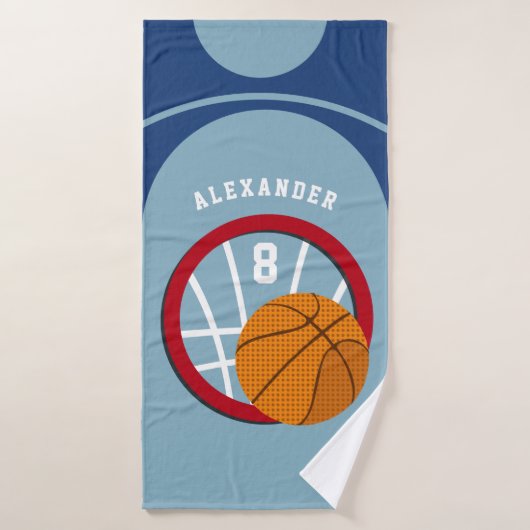ボーイバスケッ10代のトコートボールフープスポーツチャンピオン バスタオル (バスタオル)