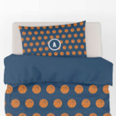 ボーイバスケッ10代のトスポーツブルーアスリートモノグラム 枕カバー