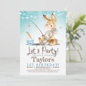 ボーイバニーラビット1st誕生日パーティの招待状 招待状 (スタンド正面)