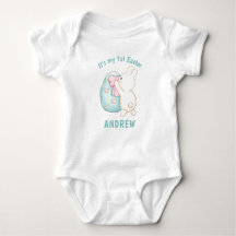 ボーイバニー&ブルーエッグ第1回イースターパーソナライズされた名