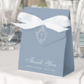 ボーイバプティスダスティブルーエレガントクレストありがとう フェイバーボックス