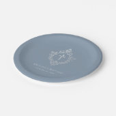 ボーイバプティスダスティブルーフェイクシルバークレストヴィンテージ ペーパープレート (アングル)