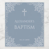 ボーイバプティスダスティブルーフェイクシルバークロス&離れズ ワインラベル (シングルラベル)