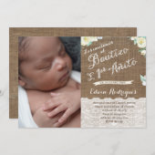 ボーイバプティスファースト誕生日バウティゾプライマーアニト 招待状 (正面/裏面)