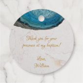 ボーイバプティスブルーゲーデホワイトマーブル金ゴールドクロス フェイバータグ (裏面)