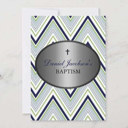 ボーイバプティスマ招待状 招待状 (正面)
