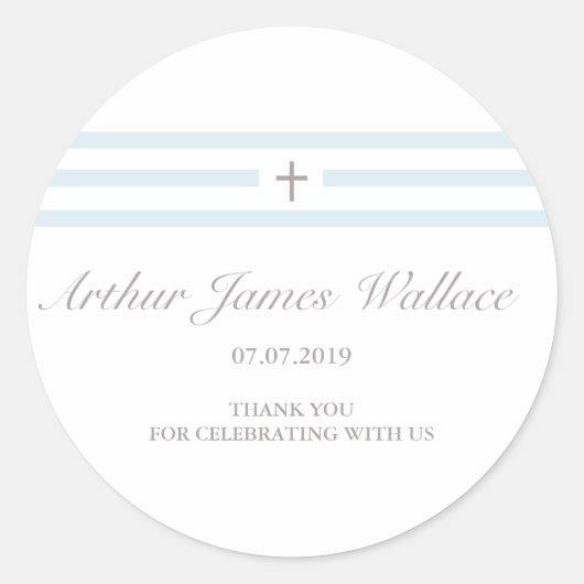 ボーイバプテスステッカー ラウンドシール (正面)