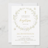 ボーイバプテスマ招待状ファーストコミューン招待状 招待状 (正面)