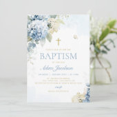 ボーイバプテスマ招待状ファーストコミューン招待状 招待状 (スタンド正面)