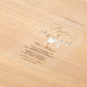 ボーイバプテスマ《キリスト教》洗礼式や命名式 アクリル招待状 (レイダウン)