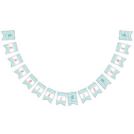 ボーイバルーンをテーマにした最初の誕生日バナー バンティングフラッグ