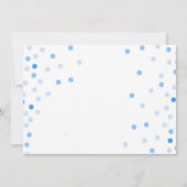 ボーイバロンズ紙吹雪ブルーかわいい1歳の誕生日パーティー 招待状 (裏面)