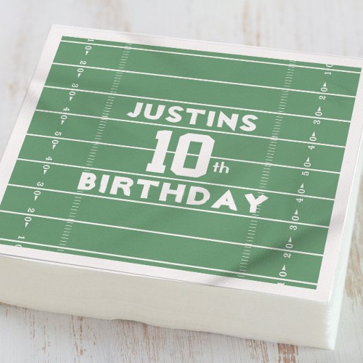 ボーイバースデーパーティーフットボールカスタム スタンダードカクテルナプキン