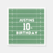 ボーイバースデーパーティーフットボールカスタム スタンダードカクテルナプキン (正面)