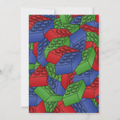 ボーイバースデーパーティー-建物ブロック 招待状 (裏面)