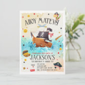 ボーイパイレーツ誕生日招待状 招待状 (スタンド正面)