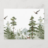 ボーイパインツリーフォレストベビーシャワーブックベビー ポストカード (裏面)