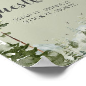 ボーイパインツリーフォレストマウンテンフォトゲストブック ポスター (角)