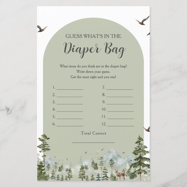 ボーイパインツリーフォレストマウンテン何がおむつバッグ (正面)