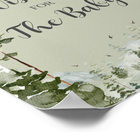 ボーイパインツリーフォレストマウンテン離れズあなたの願い ポスター (角)