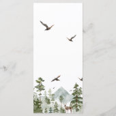 ボーイパインツリーフォレスト山赤ちゃんシャワーメニュー メニュー (裏面)