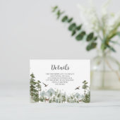 ボーイパインツリーフォレスト山赤ちゃんシャワー詳細 エンクロージャーカード (スタンド正面)