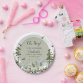 ボーイパインツリーフォレスト山赤ちゃんシャワー ペーパープレート (パーティー)