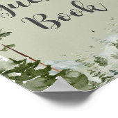 ボーイパインツリーマウンテンベビーシャワーゲストブック ポスター (角)