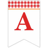 ボーイパンプキンパッチトラクターレッド誕生日バナー バンティングフラッグ (第3の旗)