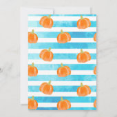 ボーイパンプキンファースト誕生日招待状秋秋 招待状 (裏面)