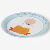 ボーイパンプキンベビーシャワー紙プレート ペーパープレート (アングル)