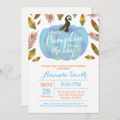 ボーイパンプキン秋ベビーシャワー招待状 招待状 (正面/裏面)