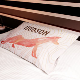 ボーイパーソナライズされたズルームキツネウッドのテクスチャ 枕カバー