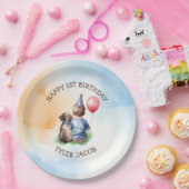 ボーイパーソナライズされたズ・ファースト誕生日 ペーパープレート (パーティー)