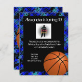 ボーイパーソナライズされたバスケットボールBデイパーティの招待状 招待状 (正面/裏面)