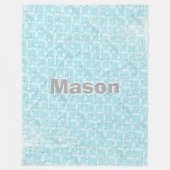 ボーイパーソナライズされたルームモダンテペ矢印パターン フリースブランケット (正面)