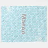 ボーイパーソナライズされたルームモダンテペ矢印パターン フリースブランケット (正面(横))