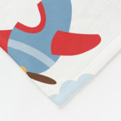 ボーイパーソナライズされたー飛行機 フリースブランケット (角)