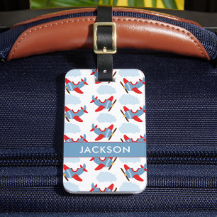 ボーイパーソナライズされた飛行機 ラゲッジタグ