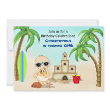 ボーイビーチベビーサンドキャッスルンサーフボード1st誕生日