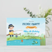 ボーイピクニック魚釣り招待 サンキューカード (スタンド正面)