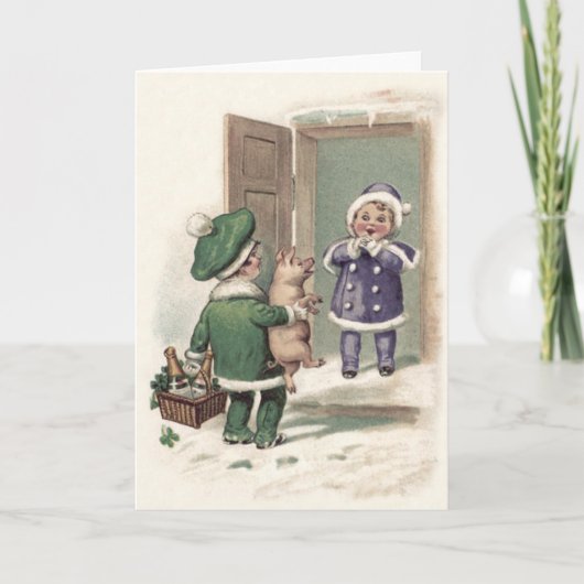 ボーイピグシャンパンシャムロックドア カード (正面)