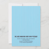 ボーイピザパーティー誕生日招待状 招待状 (裏面)