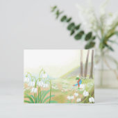 ボーイピッキング春雪片イラストレーション シーズンポストカード (スタンド正面)