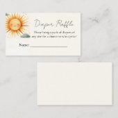 ボーイピンクユニークスカイクラウドサンシャインベビーシャワー エンクロージャーカード (正面/裏面)