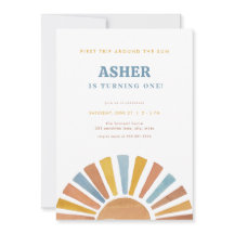 ボーイファーストのまわりにトリップザサン誕生日招待状