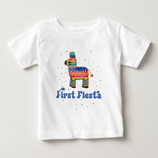 ボーイファーストフィエスタ誕生日 ベビーTシャツ (正面)
